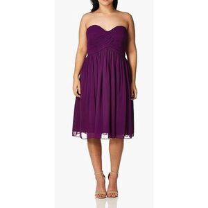 Donna Morgan Women's Strapless‎ Sweetheart Chiffon BRIDESMAID Dress Size 10 NWT
